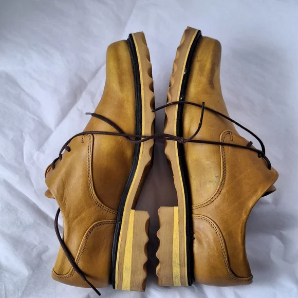 John Fluevog Kaya Oxford Loafers Yellow Size 7.5 - Picture 7 of 15